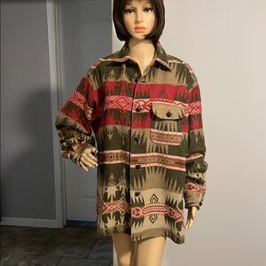 Vintage Banana Republic Oversized Cabinwear Ancient Navajo Southwestern Jacket